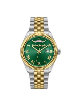 Palm Angels - Stainless Steel Green 3435C Sunray Dial With Gp Index Watch - PMWGH0000101 (M)
