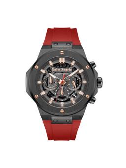 Palm Angels - Chronograph Stainless Steel Ip Black Tinted Black Dial Watch - PMWGO0000905 (M)
