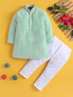 Jeetethnics - Boys Sea Green Kurta Pyjama Set