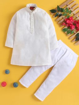 Jeetethnics - Boys Off White Kurta Pyjama Set