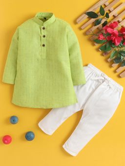 Jeetethnics - Boys Green Kurta Pyjama Set