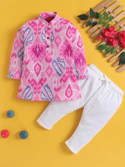 Jeetethnics - Boys Pink Kurta Pyjama Set
