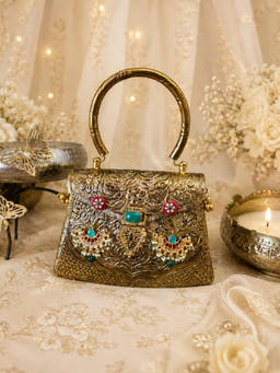 Adwita - Mudra Antique Gold Handbags