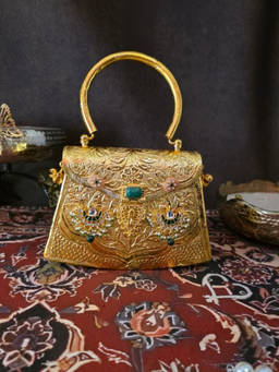 Adwita - Mudra Gold Clutches Bag