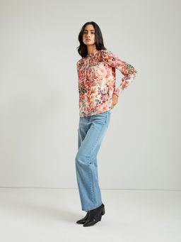 Cover Story - Multi-Color Flower Vally Printed Top