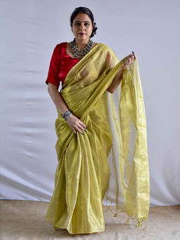 Sundarii - Shaam Tissue with Unstitched Blouse