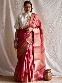 Sundarii - Rani Kota Silk Brocade with Unstitched Blouse