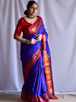 Sundarii - Baadal Bengal Cotton with Unstitched Blouse