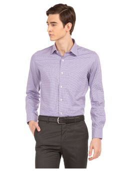 Arrow - Purple Houndstooth Regular Fit Shirt