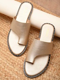 ROCIA - By Regal Gold Womens Smart Casual Flats