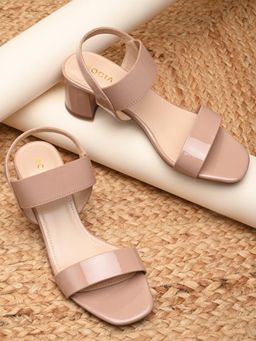 ROCIA - By Regal Nude Womens Classic Patent Sandal Heels