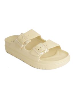 MOZAFIA - Womens Yellow Sliders