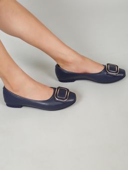 Flat n Heels - Womens Navy Blue Ballerina