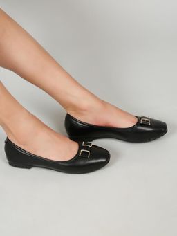 Flat n Heels - Womens Black Ballerina