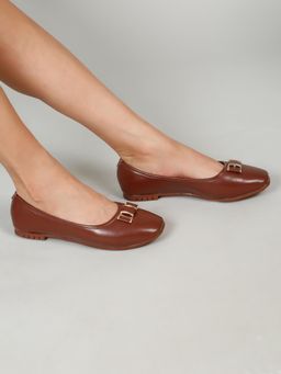 Flat n Heels - Womens Brown Ballerina