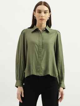 United Colors of Benetton - Regular Fit Spread Collar Solid Shirt