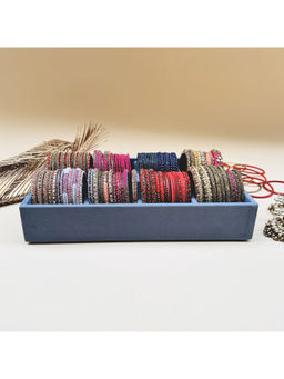 La Trove - Grey Luxury 8 Slot Bangle Organizer Tray