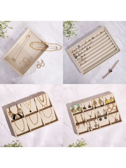 La Trove - Cream Premium for Jewellery Organizer (Set Of 4)