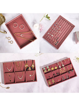 La Trove - Pink Premium for Jewellery Organizer (Set Of 4)