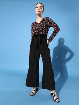 KASSUALLY - Floral Print Basic Jumpsuit (Set of 2)