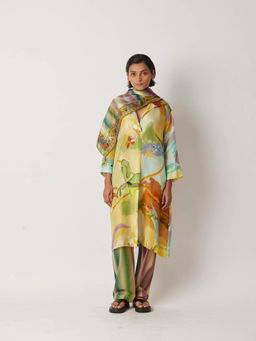 YAVI - Women's Labile Printed Multi-Color Kurta