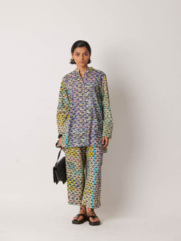 YAVI - Women's Icra Printed Multi-Color Shirt