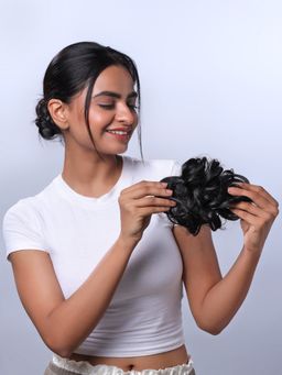 Yellow Chimes - Messy Curly Hair Bun Scrunchie