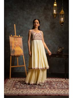 Aavya Store - Ivory Palazzo with Kurta (Set of 2)