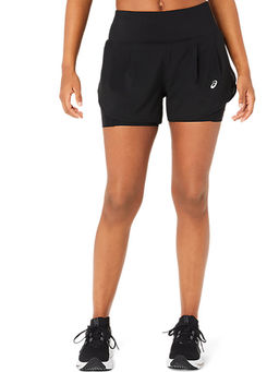 ASICS - Womens Performance Black/Performance Black Road 2-N-1 3.5In Shorts
