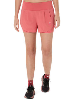 ASICS - Womens Dark Pink Clay/Dark Pink Clay Road 2-N-1 3.5In Shorts