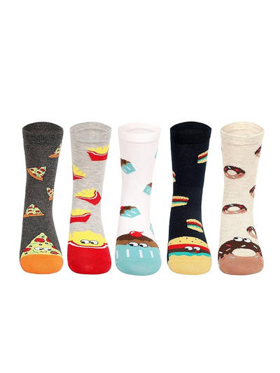 Women Crew Length Cotton Socks (Packs of 5)