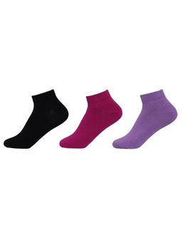 Supersox - Womens Sneaker Length Cotton Plain Socks (Pack of 3)