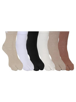 Supersox - Plain Thumb Socks for Women (Pack of 6)