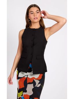 Little Mistress - Black Sleeveless Waist Coat