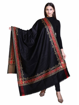 Deeanna - Black Woollen Shawl for Women