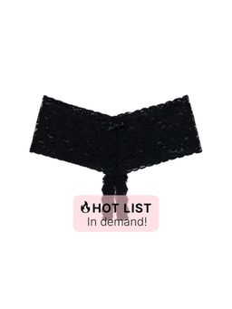 Hanky Panky - Open Gusset Retro Thong Black