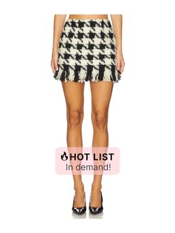 Yuhan Wang - Houndstooth Mini Skirt