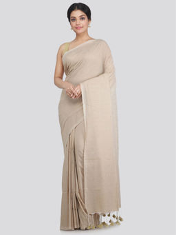 PinkLoom - Women's Cotton Saree With Unstitched Blouse Piece
