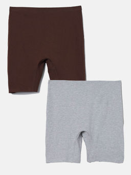 mackly - Womens Solid Inner Shorts (Pack of 2)