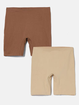 mackly - Womens Solid Inner Shorts (Pack of 2)