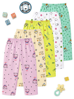 Kuchipoo - Multi-Colour Regular Fit Baby Boys Pajama (Pack Of 5)