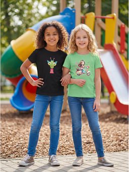 HELLCAT - Multi-Colour Girls Graphic Printed Cotton Blend T-Shirt (Pack Of 2)