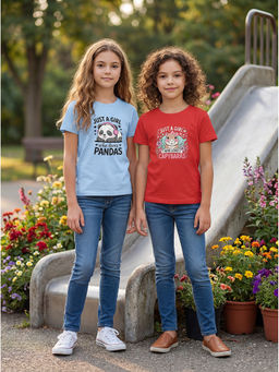 HELLCAT - Multi-Colour Girls Graphic Printed Cotton Blend T-Shirt (Pack Of 2)