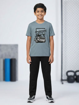 HELLCAT - Grey Boys Printed T-Shirt and Pant