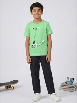 HELLCAT - Green Boys Printed T-Shirt and Pant