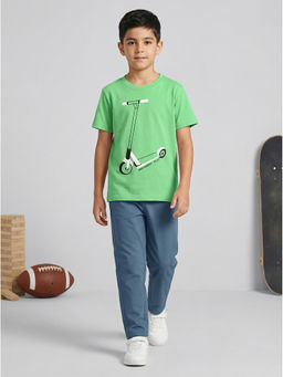 HELLCAT - Green Boys Printed T-Shirt and Pant