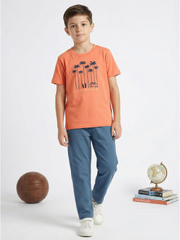 HELLCAT - Orange Boys Printed T-Shirt and Pant