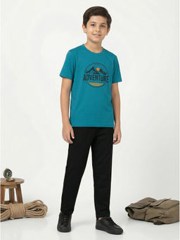 HELLCAT - Blue Boys Printed T-Shirt and Pant