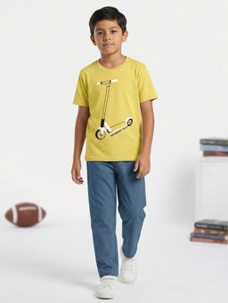 HELLCAT - Yellow Boys Printed T-Shirt and Pant