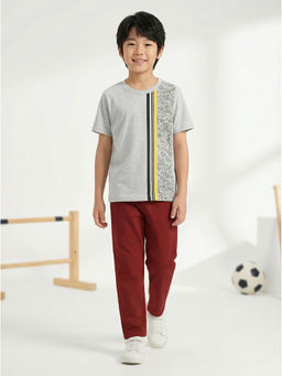 HELLCAT - Grey Boys Printed T-Shirt and Pant